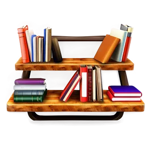 Creative Bookshelf PNG Fxt45