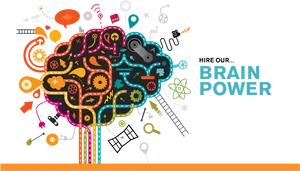 Creative Brain Illustration PNG image