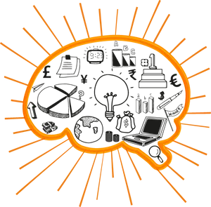 Creative Brain Illustration PNG