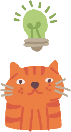 Creative Cat Idea Illustration PNG image