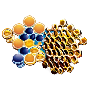 Creative Honeycomb Design PNG Tev18