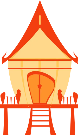 Creative Lightbulb House Vector PNG image