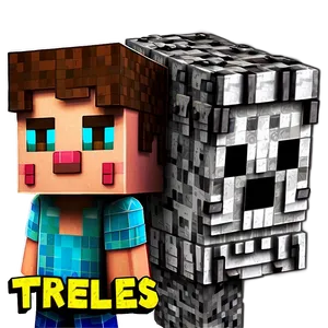 Creative Minecraft Steve Head PNG 57