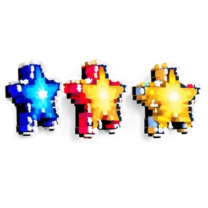 Creative Pixel Star Composition Png 06212024 PNG image