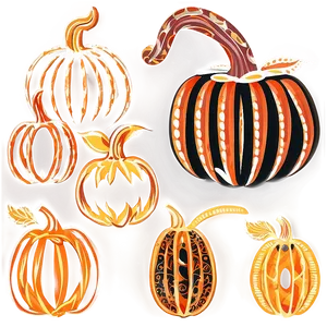 Creative Pumpkin Outline Craft Png 06202024 PNG image