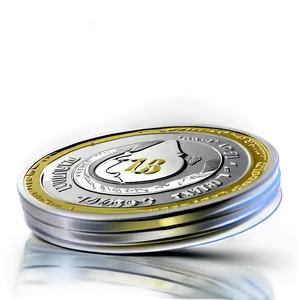 Creative Silver Coin Art PNG 4