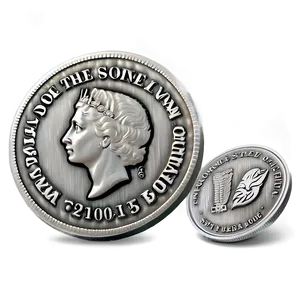 Creative Silver Coin Art PNG Xlg25 PNG
