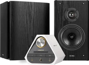 Creative Speaker Systemwith External Sound Card PNG image