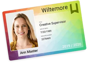 Creative Supervisor I D Card Design PNG image