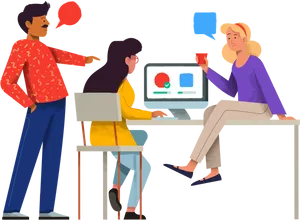 Creative Team Discussion Illustration