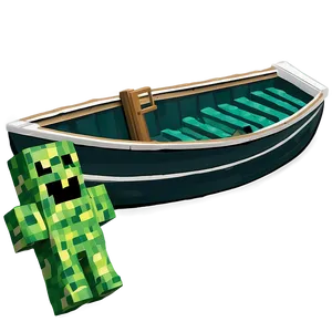 Creeper In Boat Png Oqq PNG image