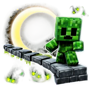Creeper Under Moon Png Omj PNG image