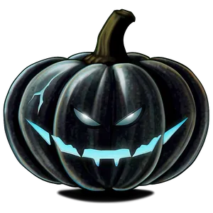 Creepy Black Pumpkin Design Png 06282024 PNG image