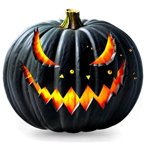 Creepy Black Pumpkin Design Png Ckw PNG image