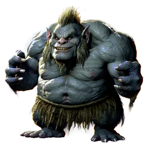 Creepy Cave Troll PNG 05232024