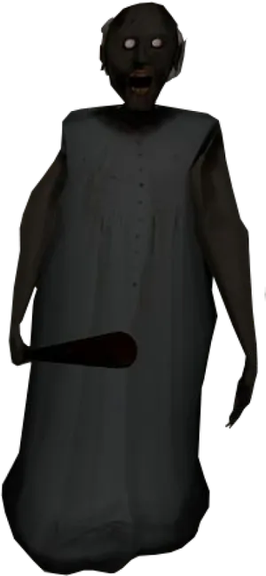 Creepy Granny Character3 D Model PNG image