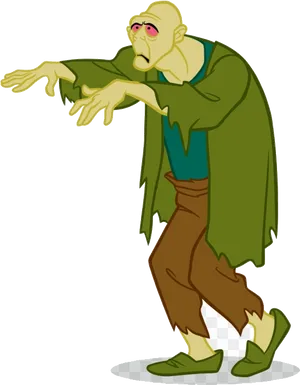 Creepy Green Ghost Scooby Doo PNG image