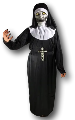 Creepy Nun Costume Halloween PNG image
