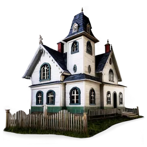 Creepy Old Haunted House PNG 16