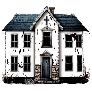Creepy Old Haunted House PNG Xtj