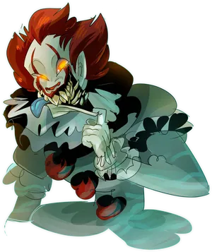 Creepy Pennywise Artwork PNG image