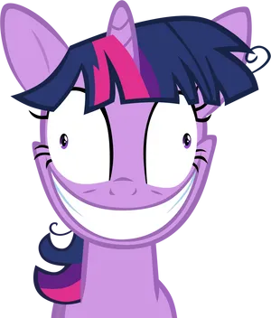 Creepy Purple Cartoon Unicorn