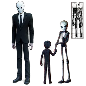 Creepy Slender Man Art PNG Kfe