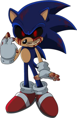 Creepy Sonic E X E Artwork.png PNG image