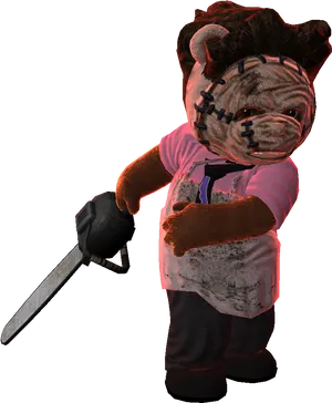 Creepy_ Teddy_ With_ Chainsaw.png PNG image