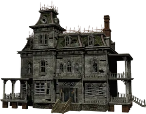 Creepy_ Victorian_ Haunted_ House.png PNG image