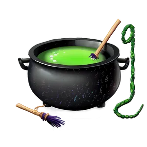 Creepy Witch Cauldron PNG Lpq