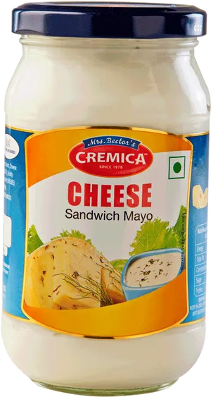 Cremica Cheese Sandwich Mayo Jar PNG image