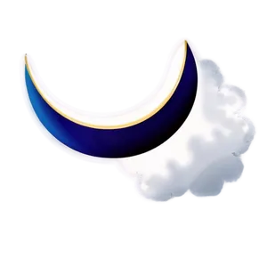 Crescent Moon And Clouds Png Yqo PNG image