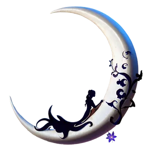 Crescent Moon And Fairy Png 05212024 PNG image