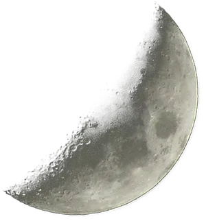 Crescent Moon Closeup PNG image