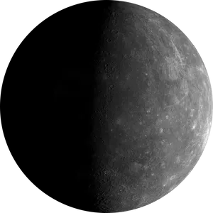 Crescent Moon Detailed Surface PNG image