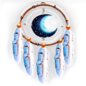 Crescent Moon Dreamcatcher PNG Msj