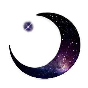 Crescent Moon Galaxy Png 06252024 PNG image