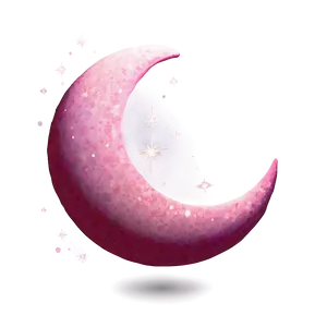 Crescent Moon In Dreamy Pink Png 05212024 PNG image