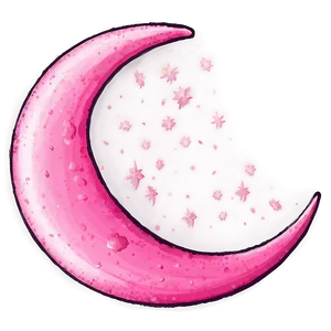 Crescent Moon In Dreamy Pink Png Yuo PNG image