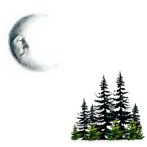 Crescent Moon In Forest Png 61 PNG image