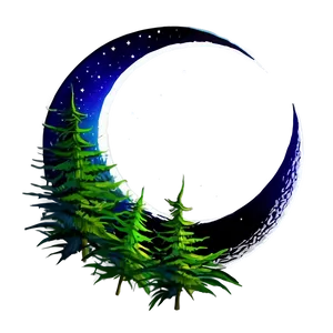 Crescent Moon In Forest Png 90 PNG image