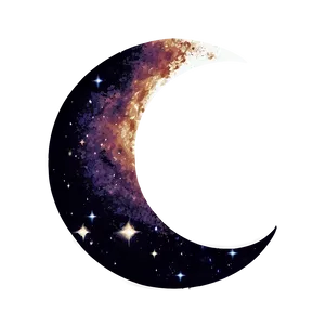 Crescent Moon In Galaxy Png Iec11 PNG image