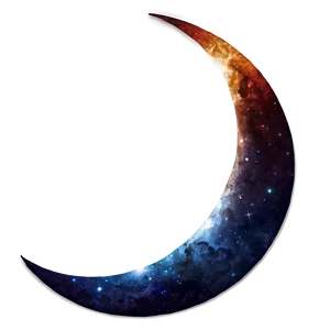 Crescent Moon In Space Png 05212024 PNG image
