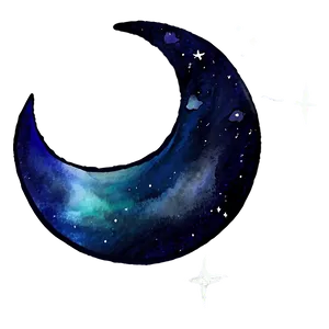 Crescent Moon In Watercolor Png 05212024 PNG image