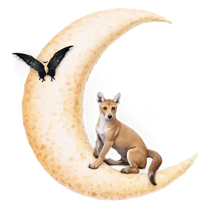 Crescent Moon With Animal Png 64 PNG image