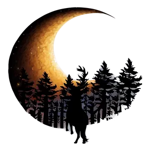 Crescent Moon With Animal Png Kxq PNG image