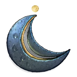 Crescent Moon With Eyes Png 75 PNG image