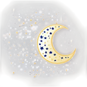 Crescent Moon With Stars Png 52 PNG image