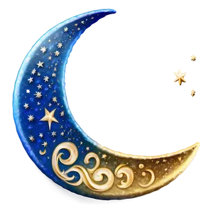 Crescent Moon With Zodiac Sign Png Yhb PNG image